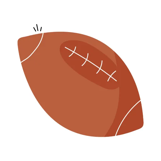 Football Illustration for School Sports and Team Education