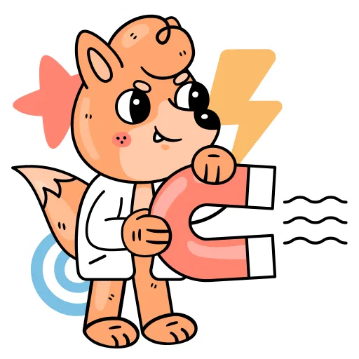 Fox with Lightning for Energy and Education Power free PNG