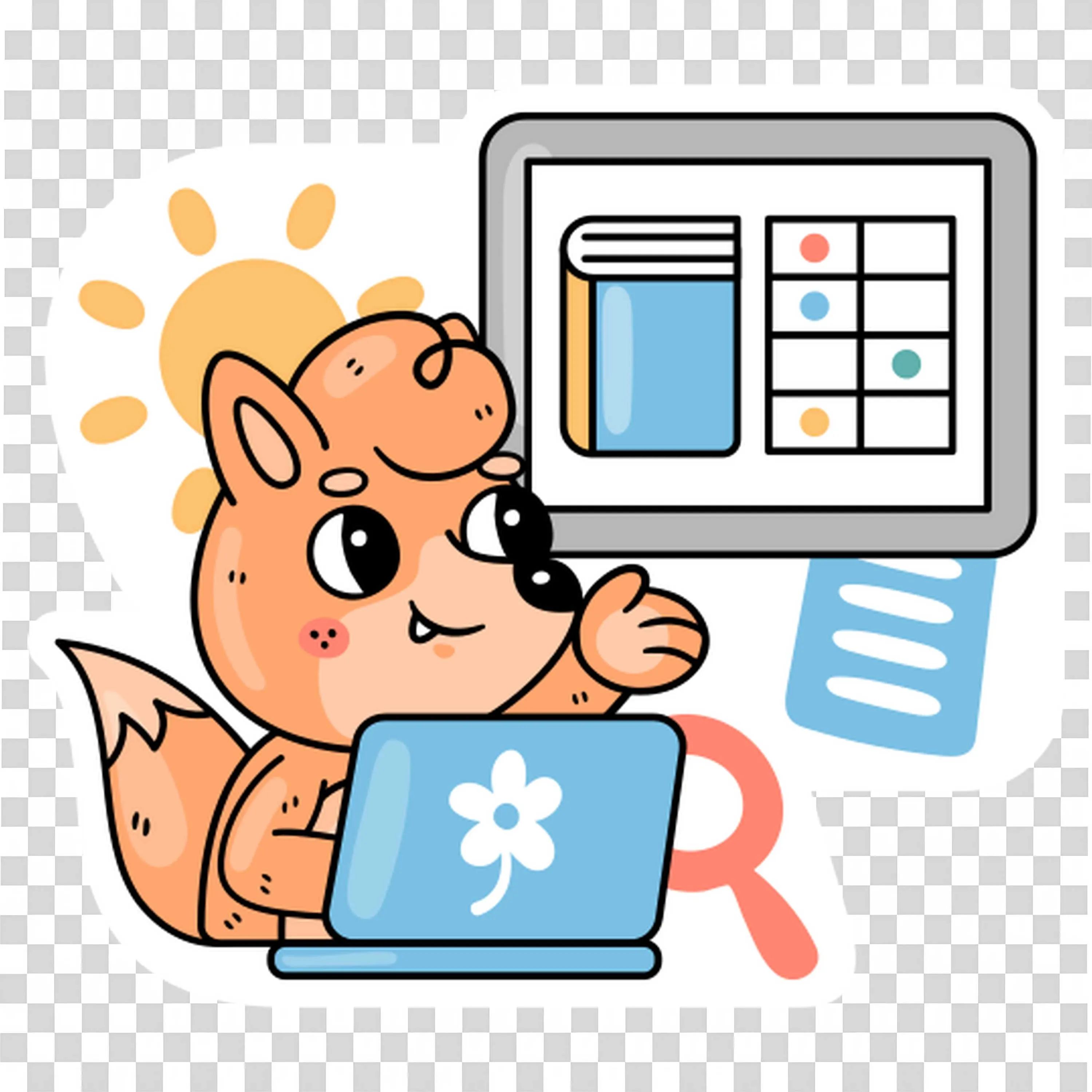 Fred the Fox Is Teaching a Lesson By Displaying on the Screen