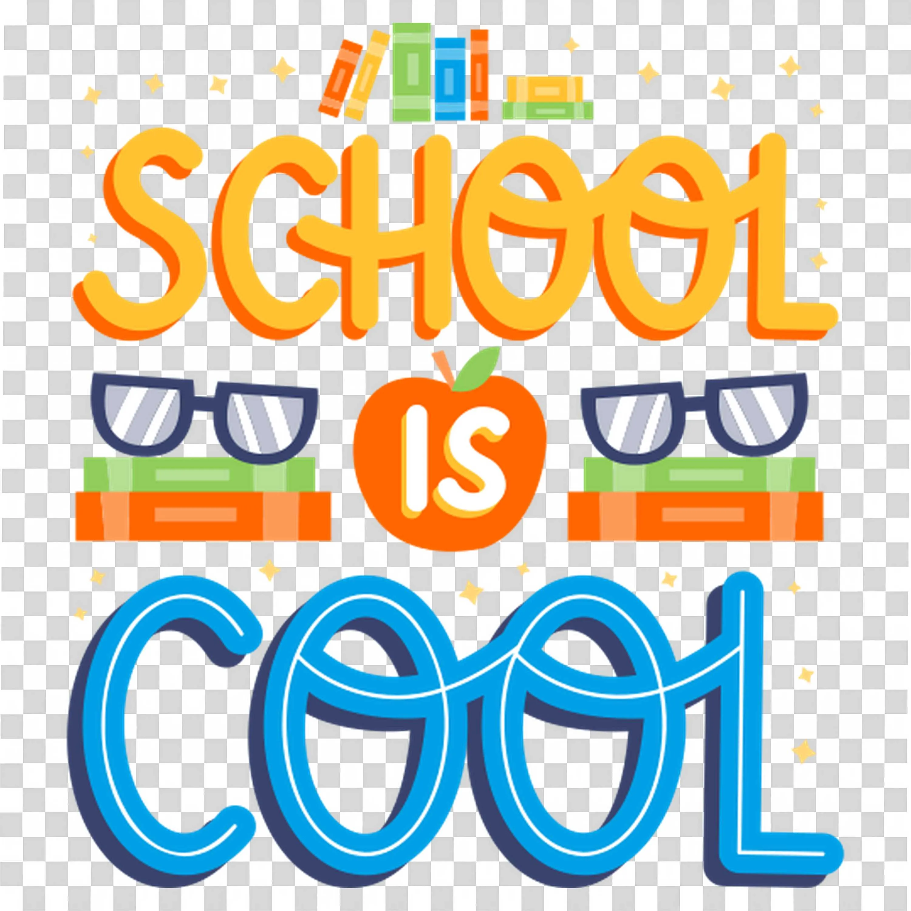 Fun School Is Cool Design for Student Motivation Signs Png