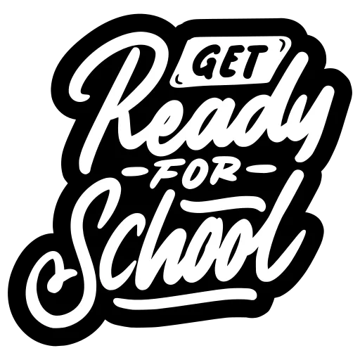 Get Ready for School Text With Energetic Lettering and Style
