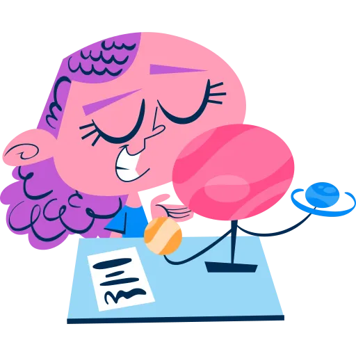 Girl explaining science experiment for learning success