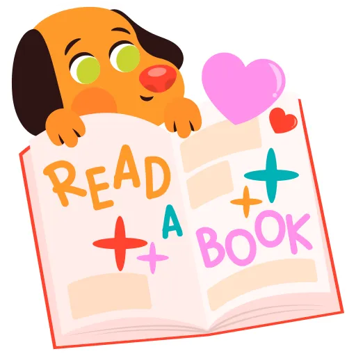 Girl Holding Read a Book Poster in Red and Pink Colors