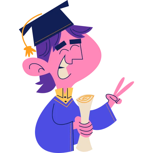 Girl Wearing Cap and Gown Holding Diploma and Smiling