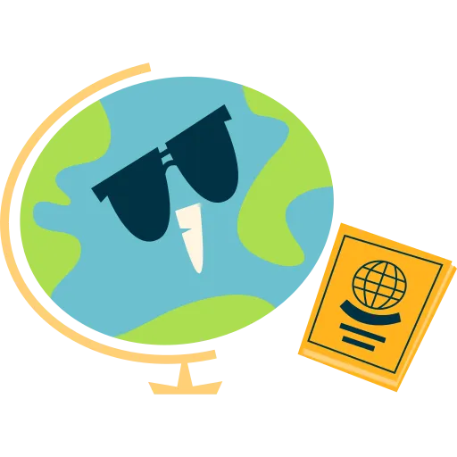 Globe and certificate for global education free PNG