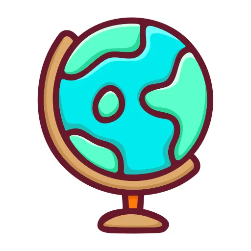 Globe representing geography lessons and world knowledge