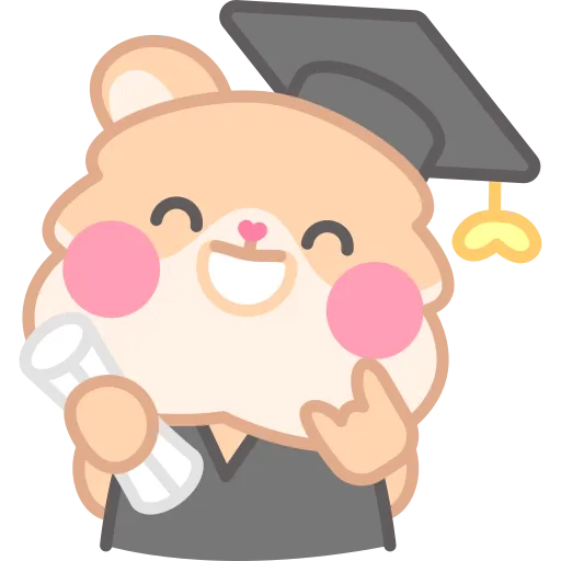 Graduate student monkey with cap and diploma free PNG