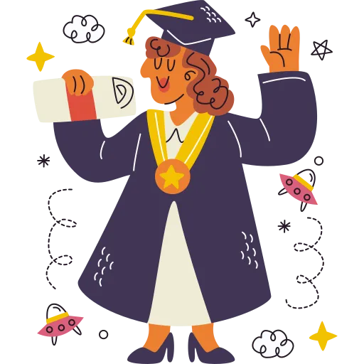 Graduate throwing cap celebrating academic achievement