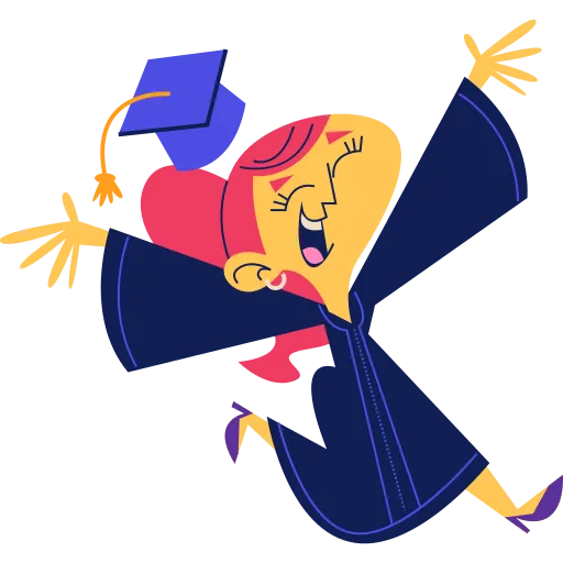 Graduates celebrate success with hats thrown in the air