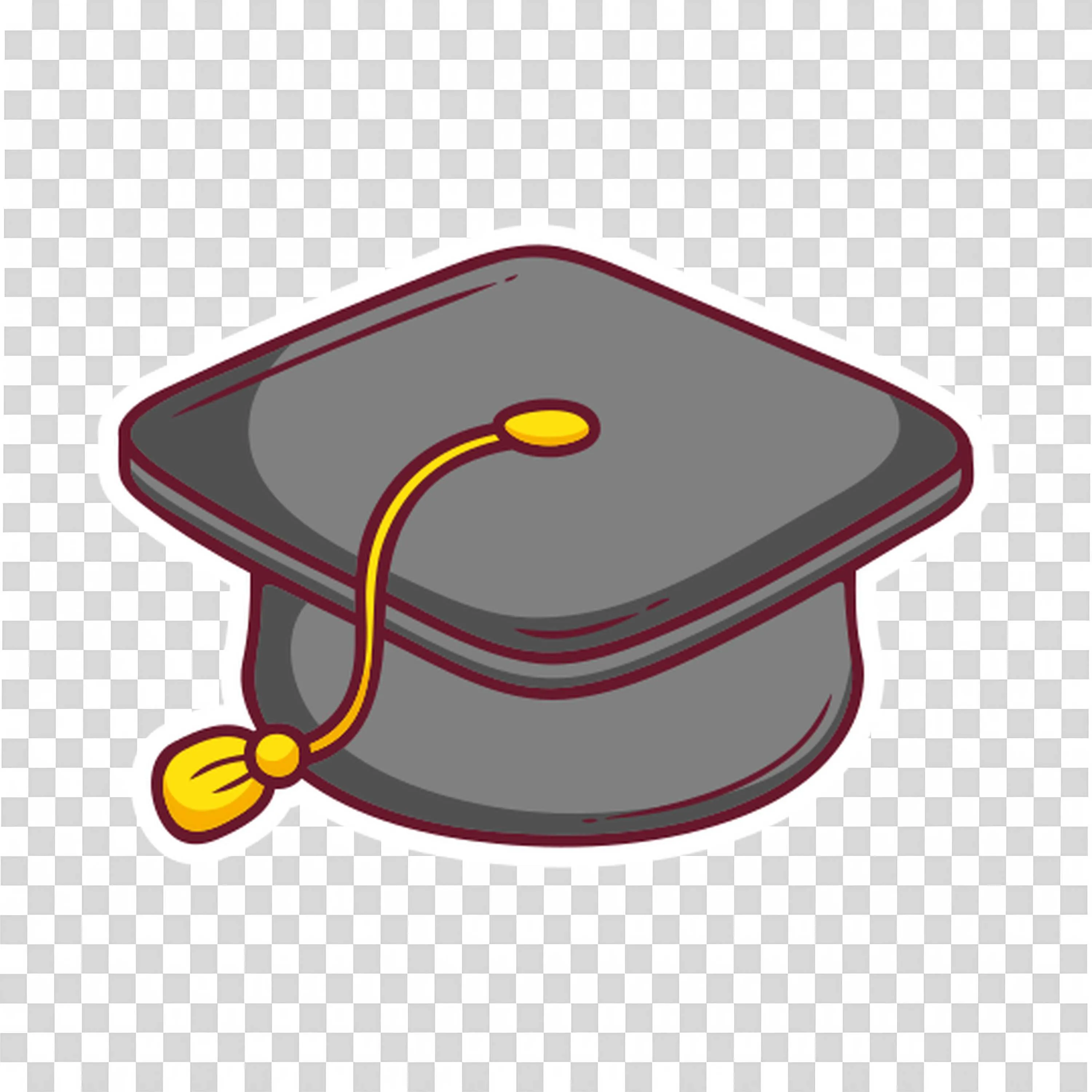 Graduation Cap with Tassel on a Transparent Background Png