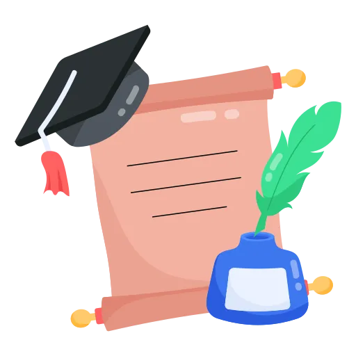 Graduation Certificate and Cap Mark Student Success