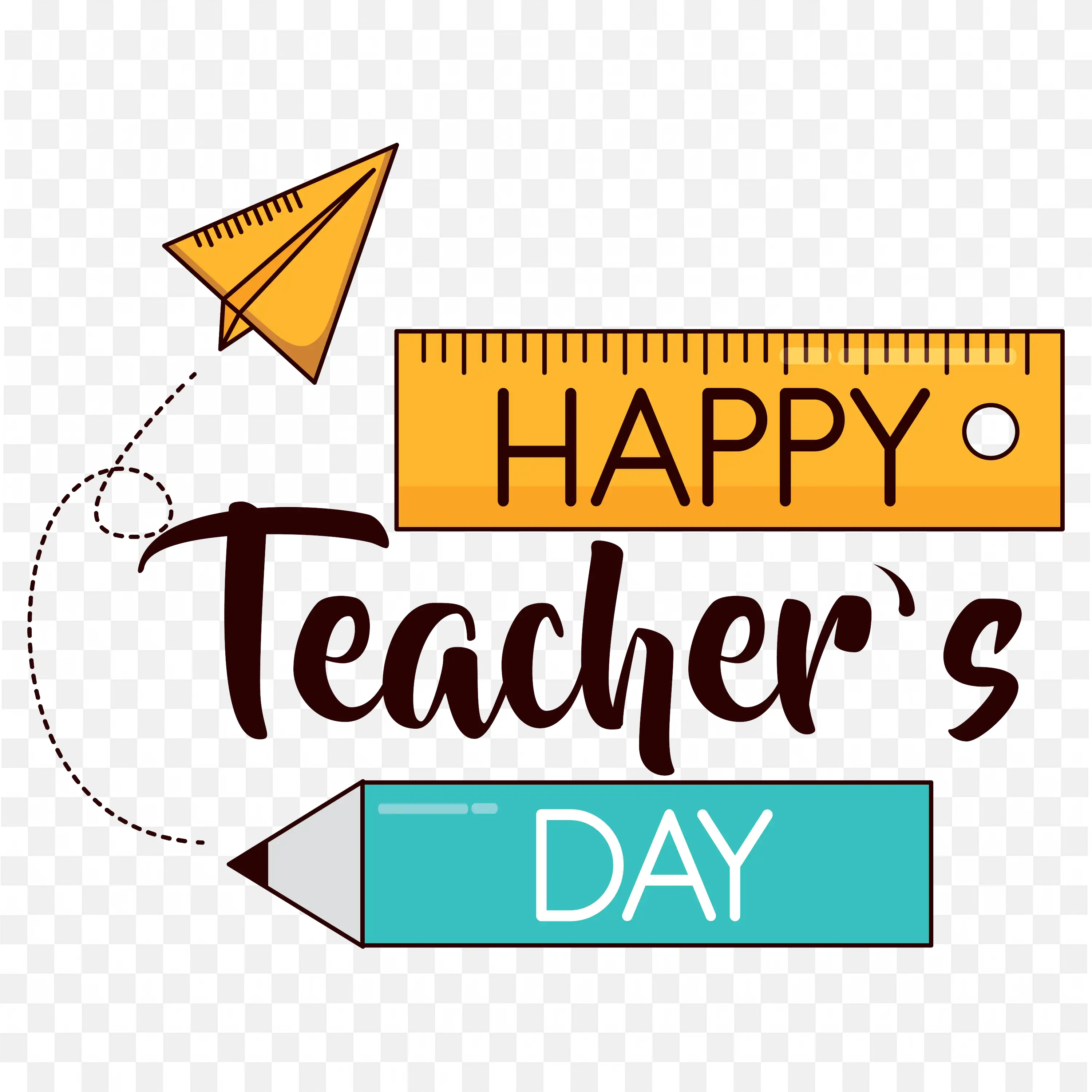 Graphic Expressing Teachers Day Celebration Free PNG Download