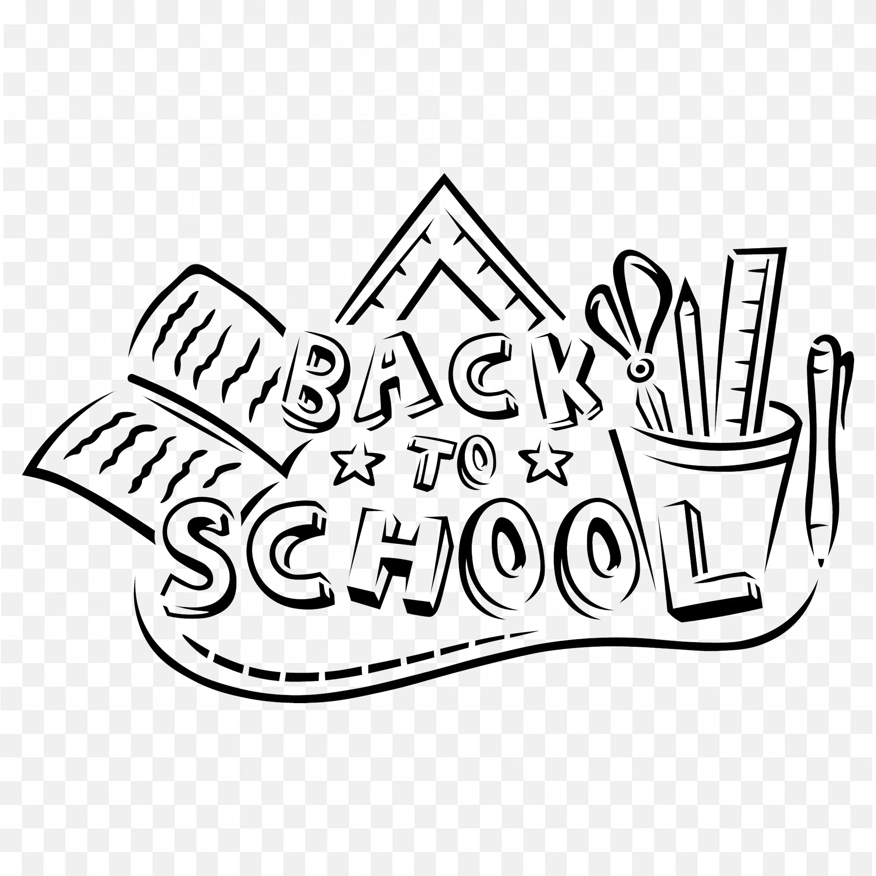Graphic Representing a Back to School Logo PNG for Free