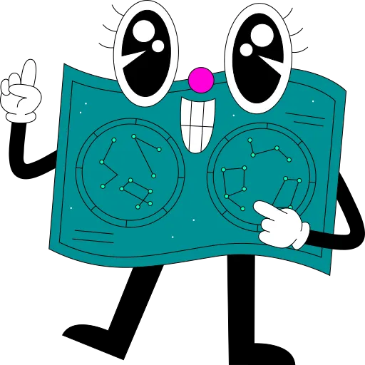 Green Square Character With Happy Face Ready for Math Fun