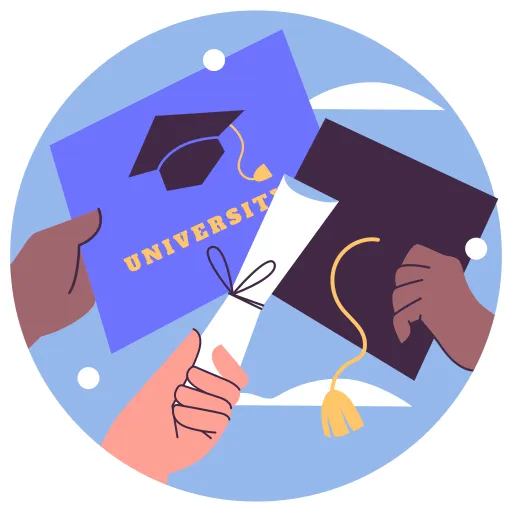 Hand holding diploma representing official graduation success
