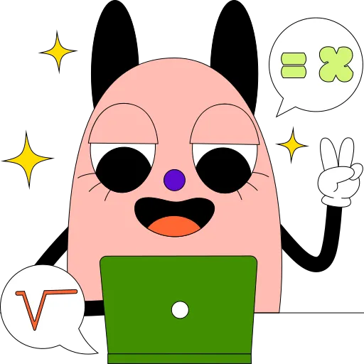 Happy Bunny Using Laptop for Online Learning and Fun