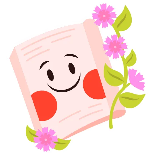 Happy paper with flower representing creative writing