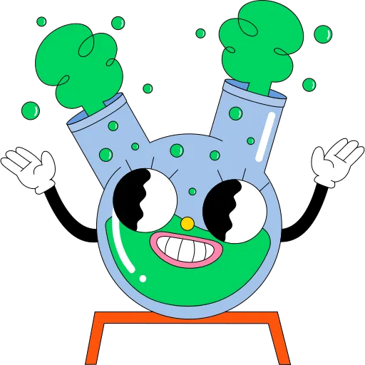 Happy robot character promotes STEM learning free PNG