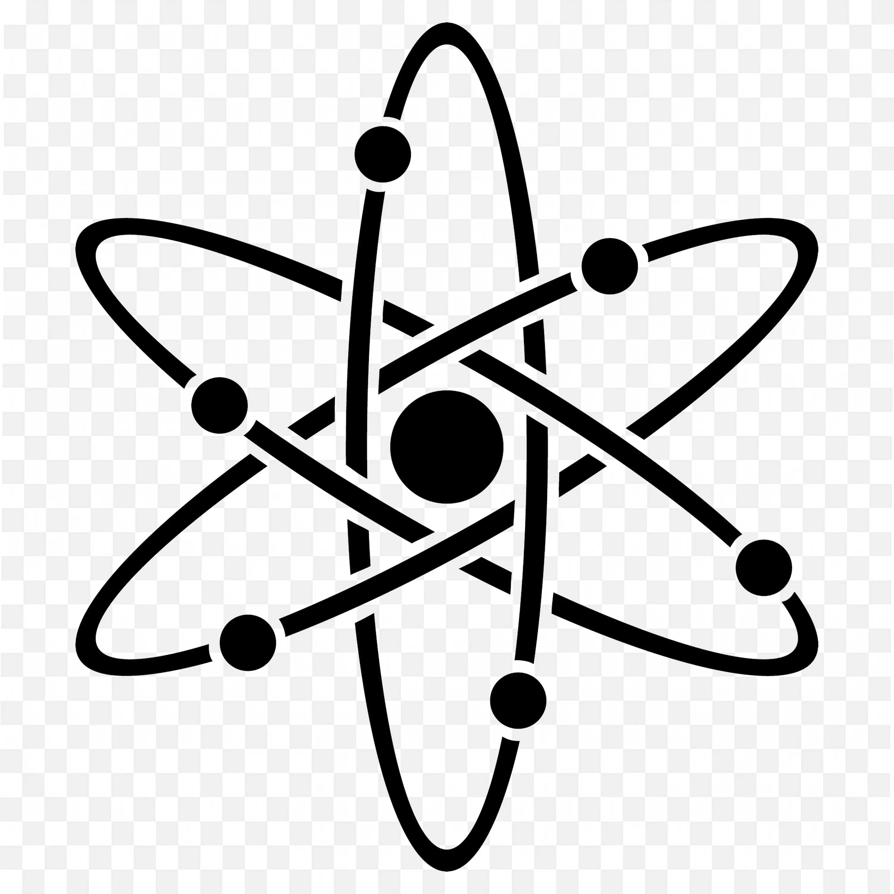 Iconic PNG Image of an Atom Structure Free PNG Download