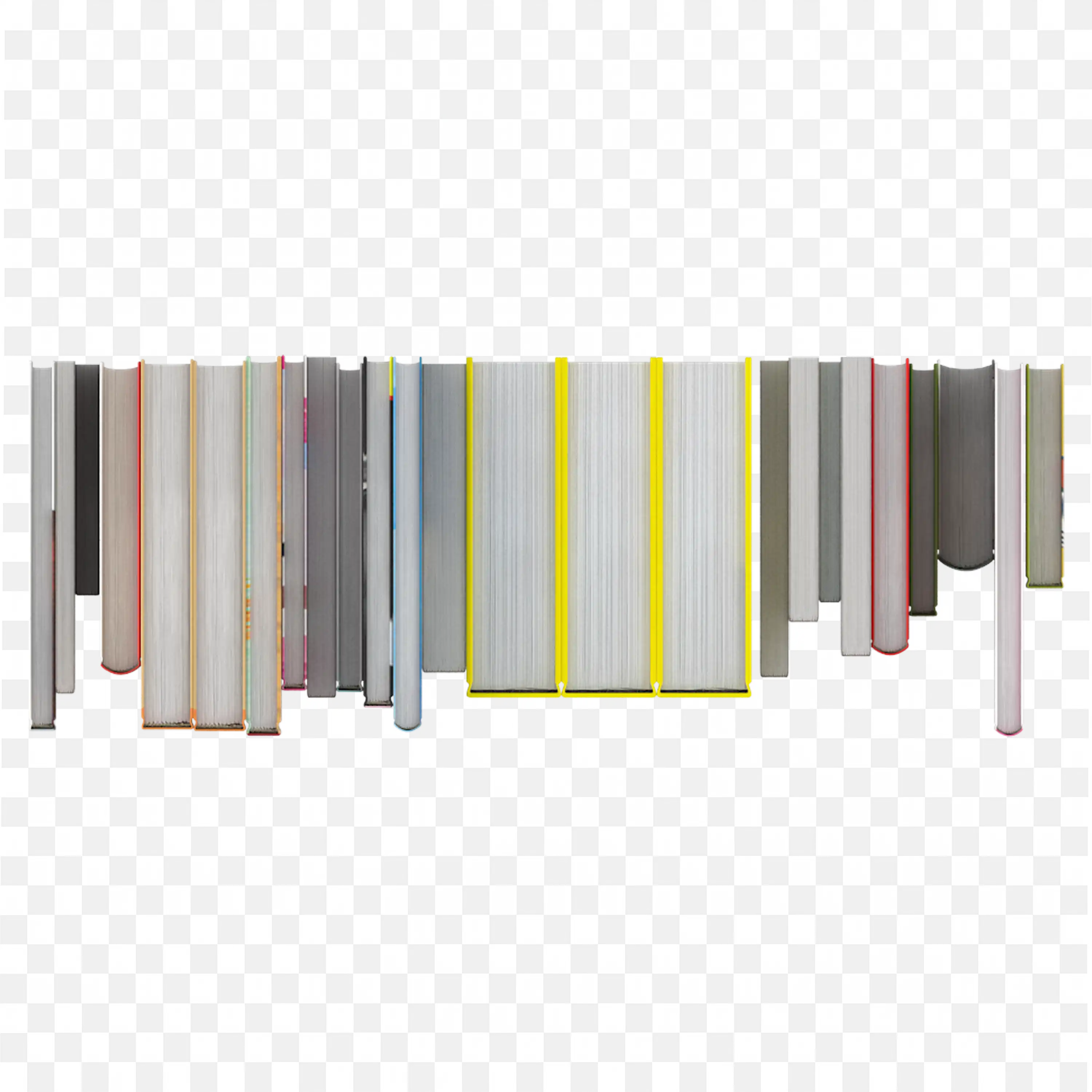 Irregular Book Arrangement Top View Free PNG Image Download