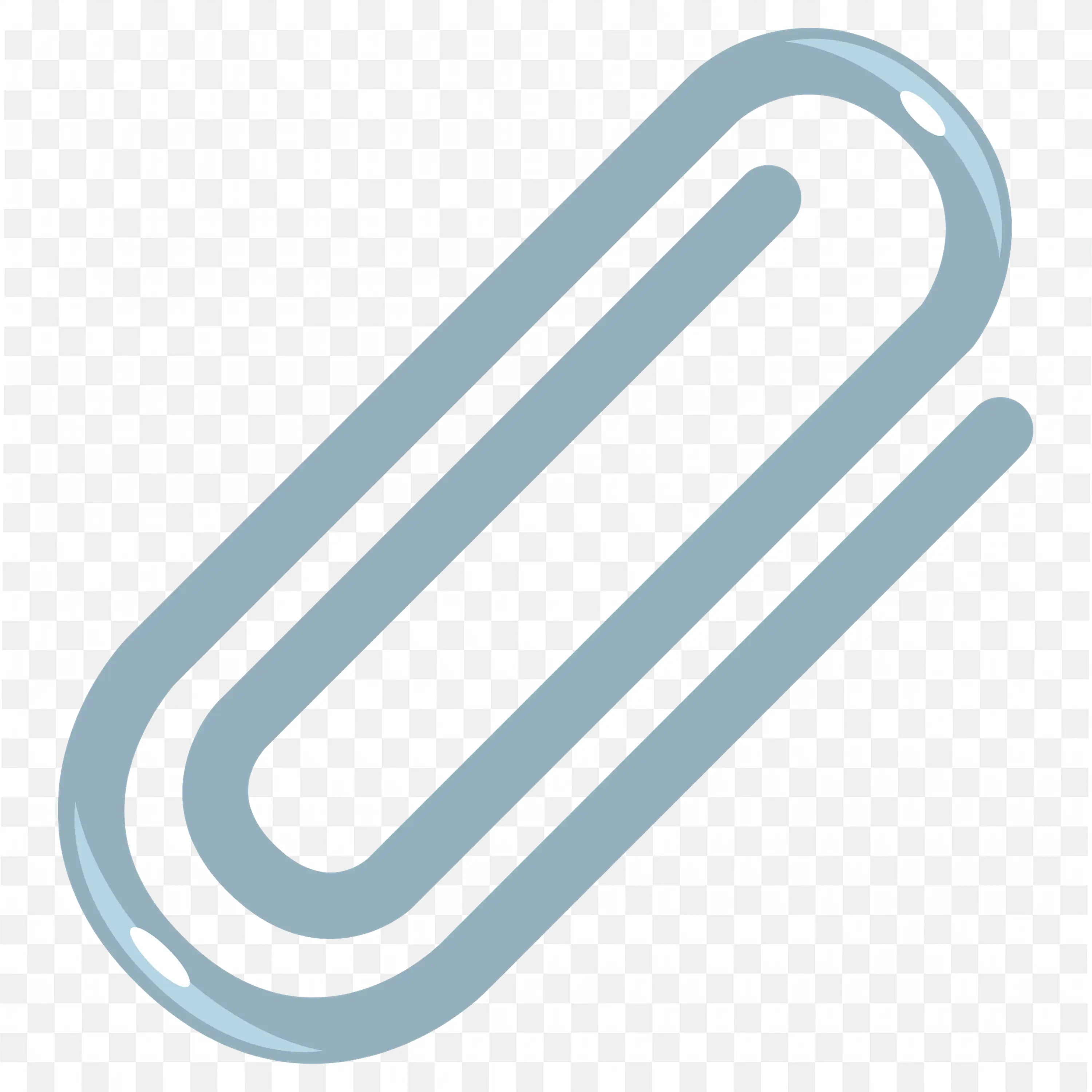 Large Silver Transparent Paperclip Artwork Free PNG Image