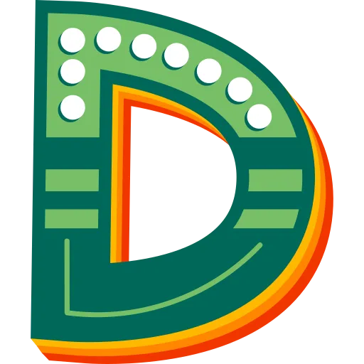 Letter D colorful and creative for learning free PNG