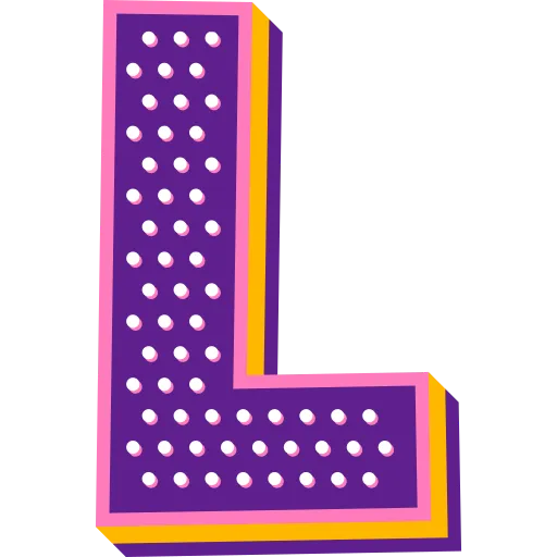 Letter L bright and inspiring for literacy free PNG download