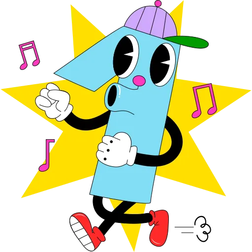 Math Character Dancing While Learning Numbers and Equations