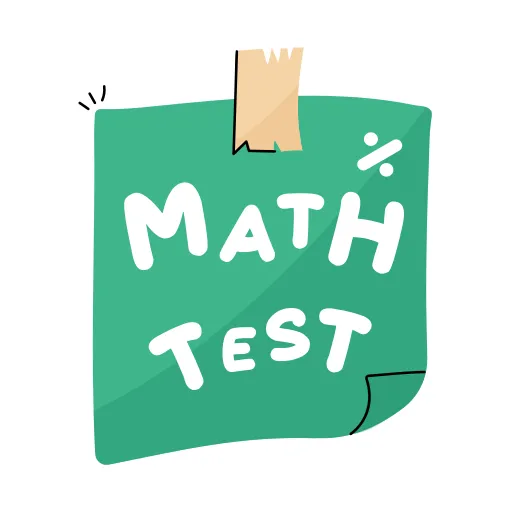 Math test paper with equations for student assessment
