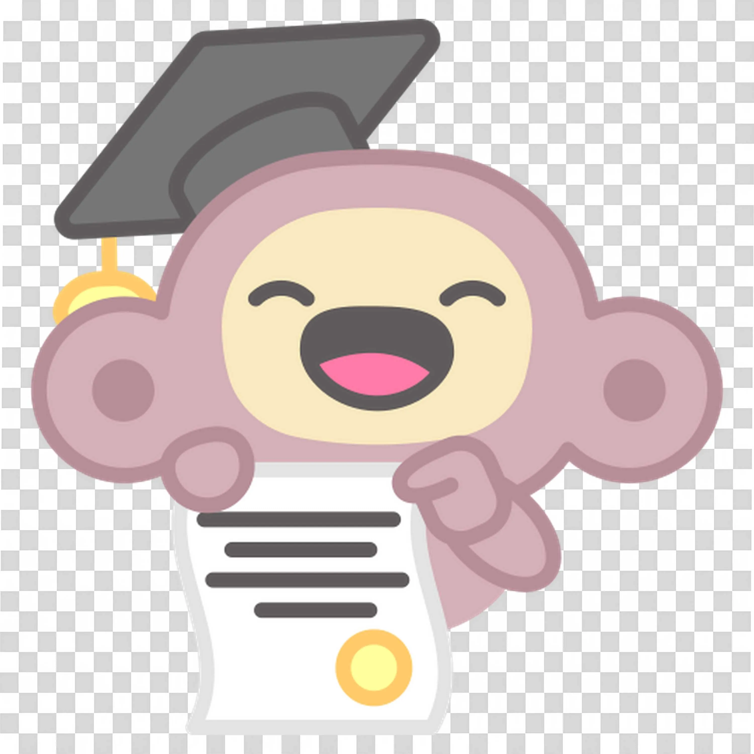 Monkey Graduate Holding a Diploma with a Happy Expression