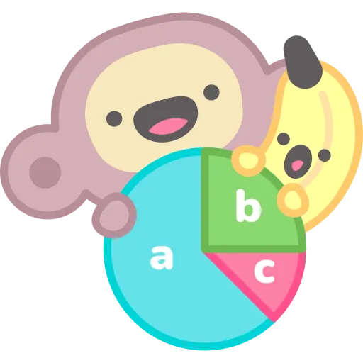 Monkey playing with alphabet blocks for early education