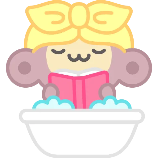 Monkey Reading a Book While Relaxing Peacefully in Bathtub