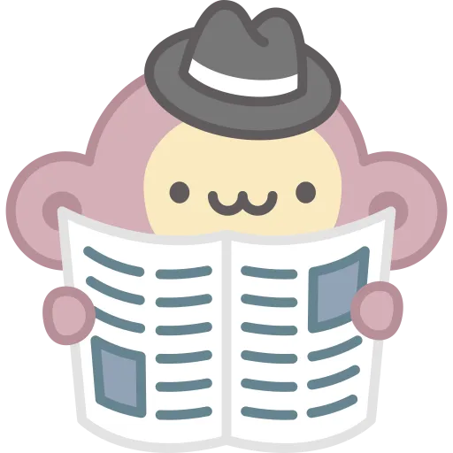 Monkey reading newspaper learning news and education