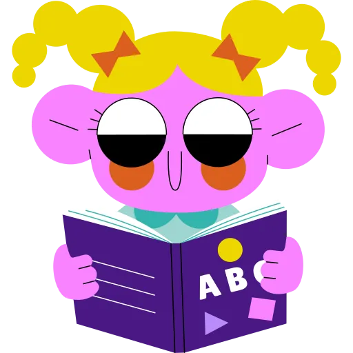 Monkey reading purple book with wide glasses free PNG