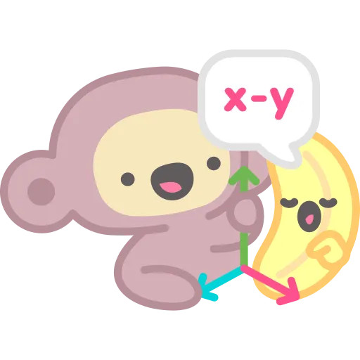 Monkey solving algebra with math equations free PNG