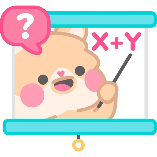 Monkey solving math equation with question mark free PNG