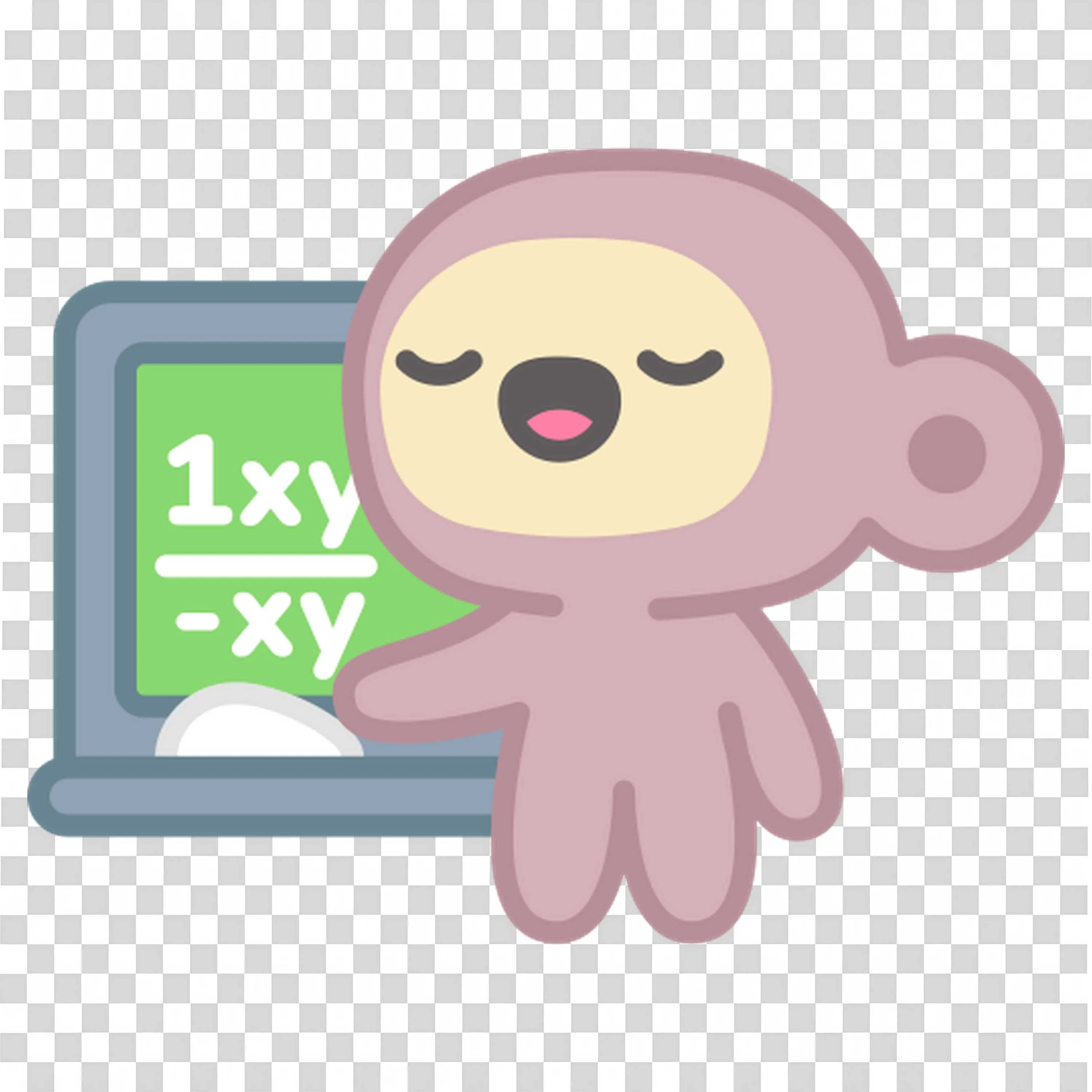 Monkey Standing in Front Of a Chalkboard with a Math Formula