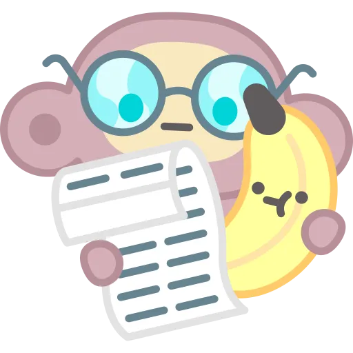 Mouse Character Holding Paper for Classroom Notes PNG