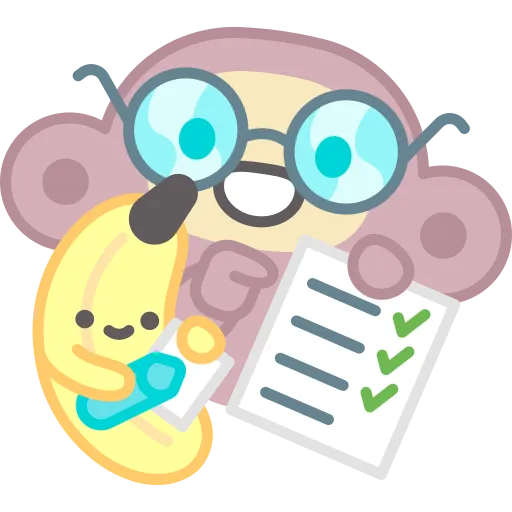 Mouse Character with Glasses Learning and Taking Notes