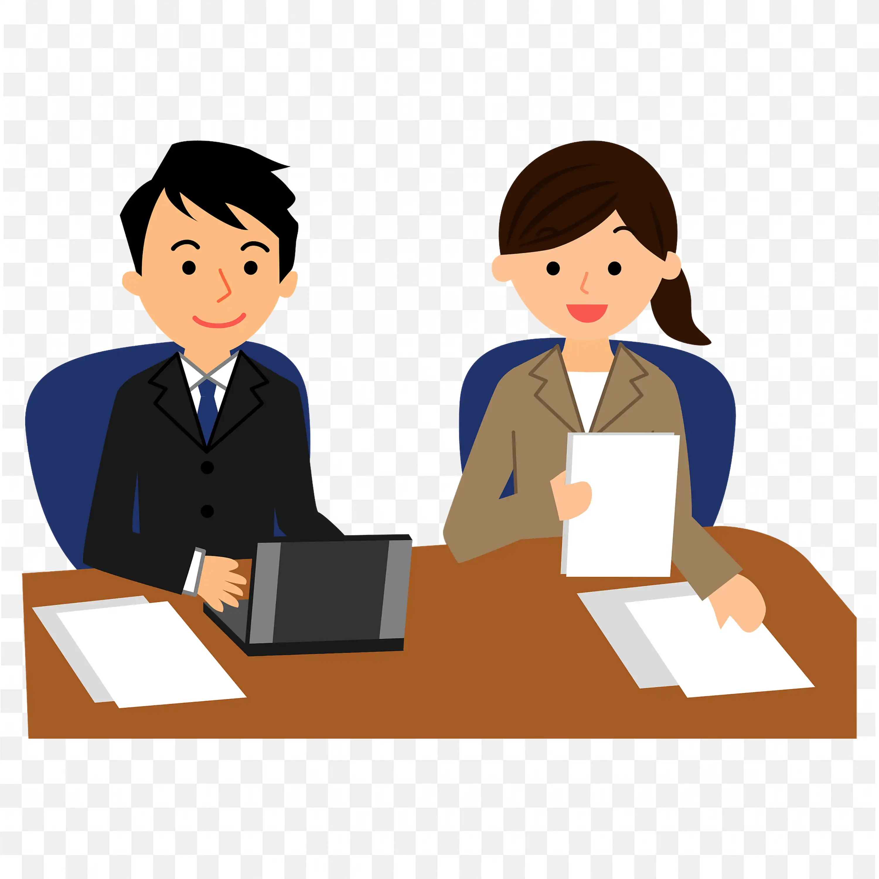 Office Colleagues Working Together in the Office Free PNG