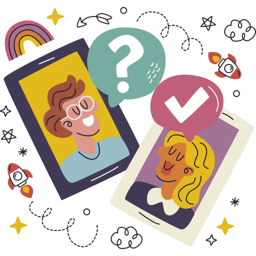 Online learning with video call and student interaction