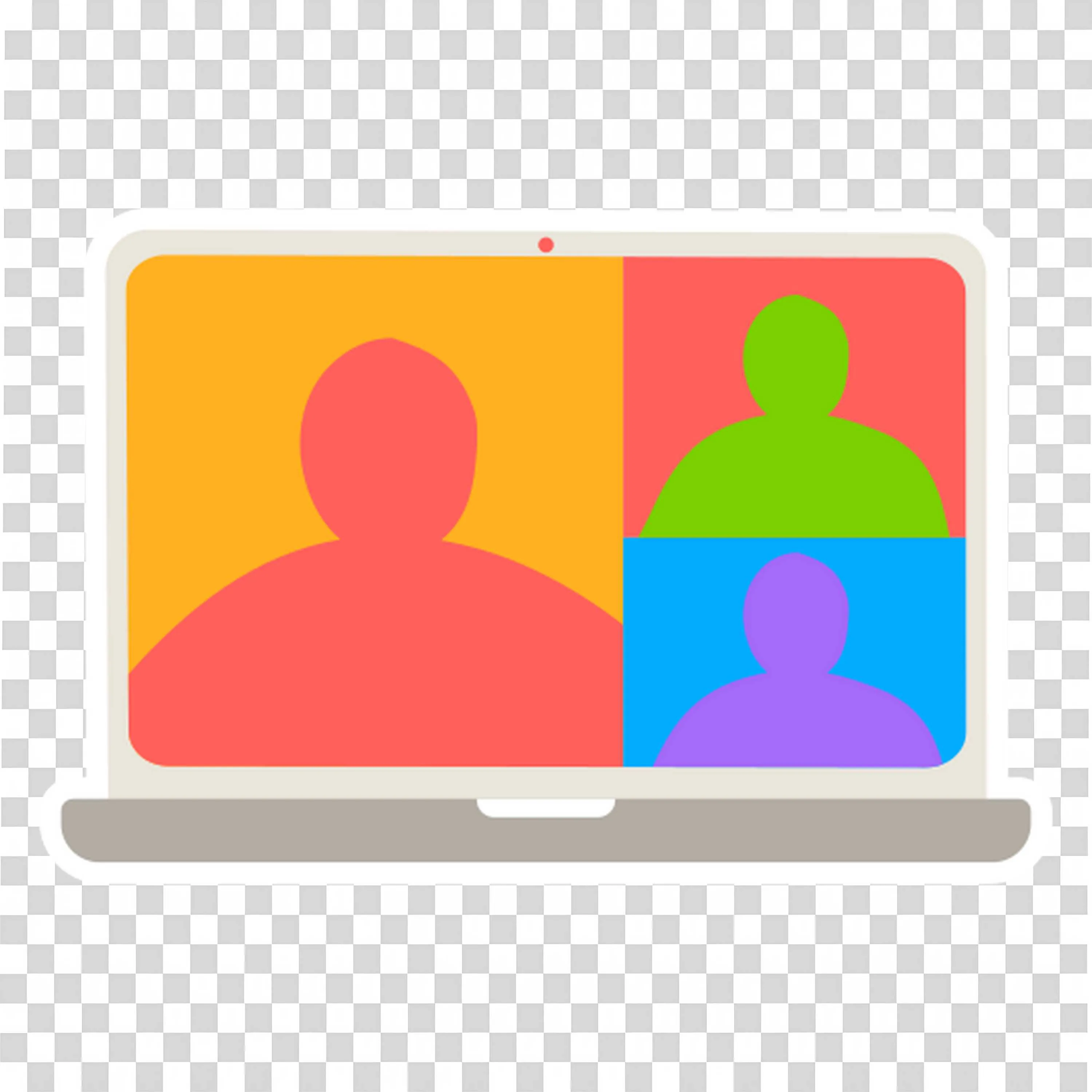Online Video Call with Multiple Participants Free PNG Image
