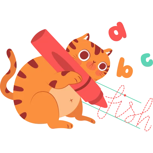 Orange Cat Playing with Paper Inspires Study Fun free PNG
