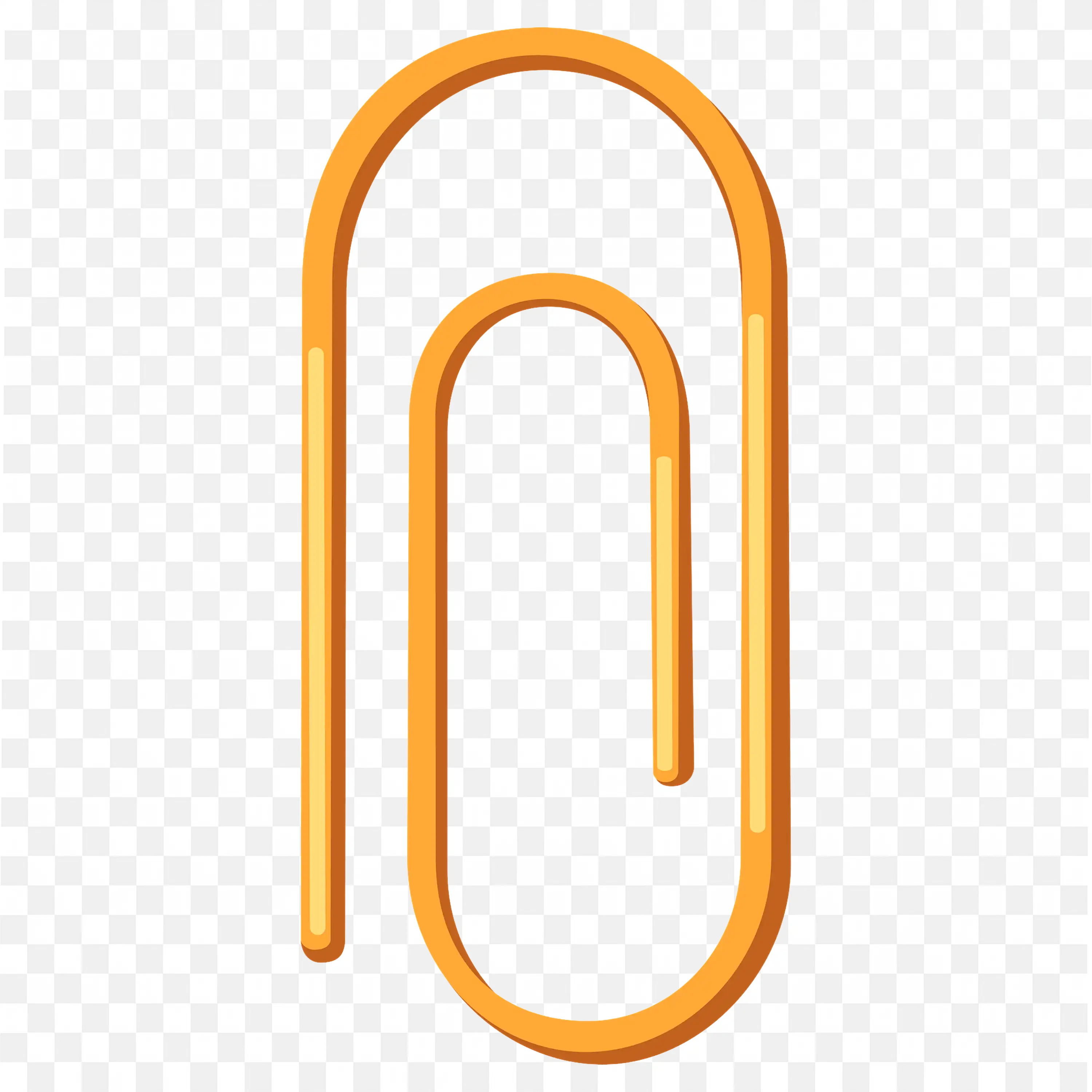 Orange Paperclips with Shiny Highlights Visual PNG Free