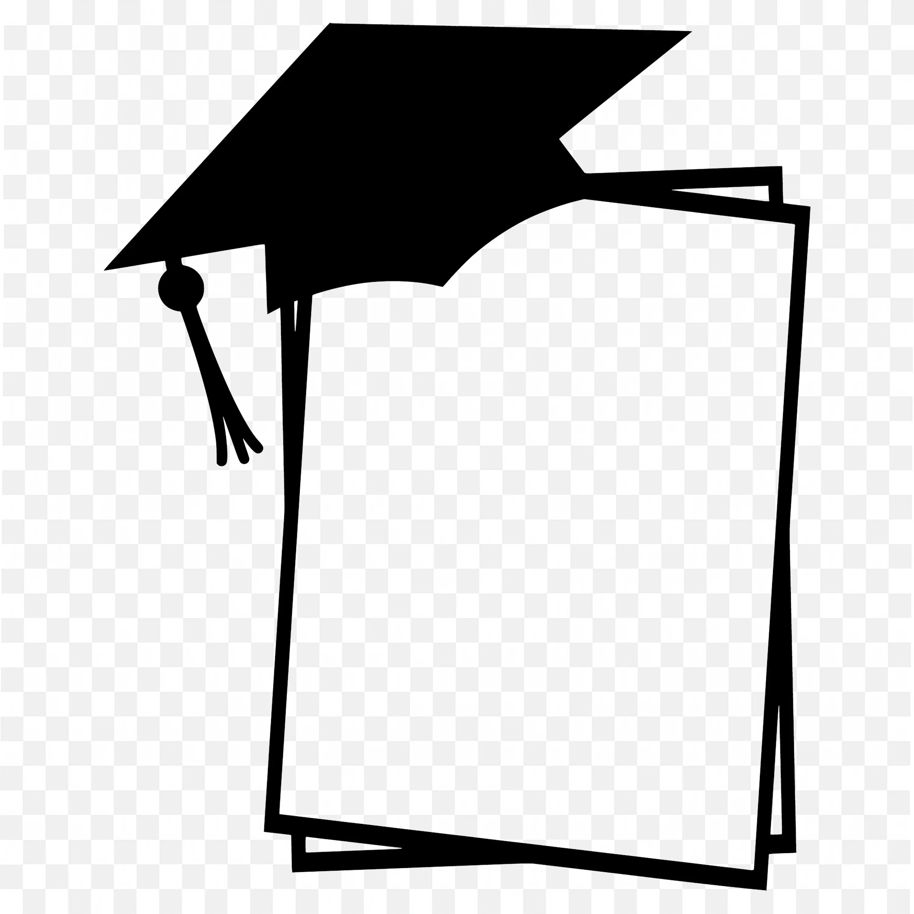 Outline Template Design with Graduation Cap PNG for Free
