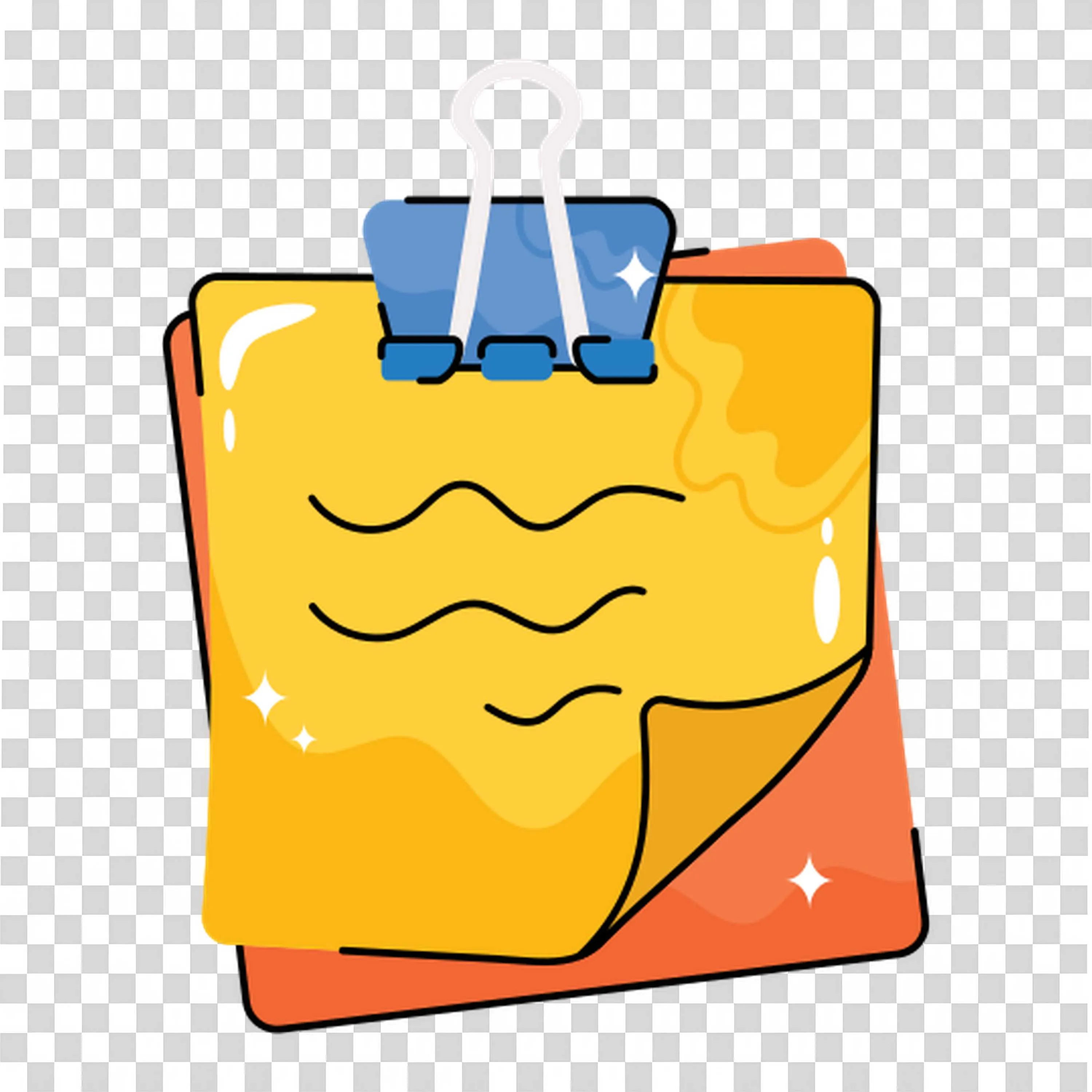 Paper Notes and a Clip Icon Perfect for School Reminders