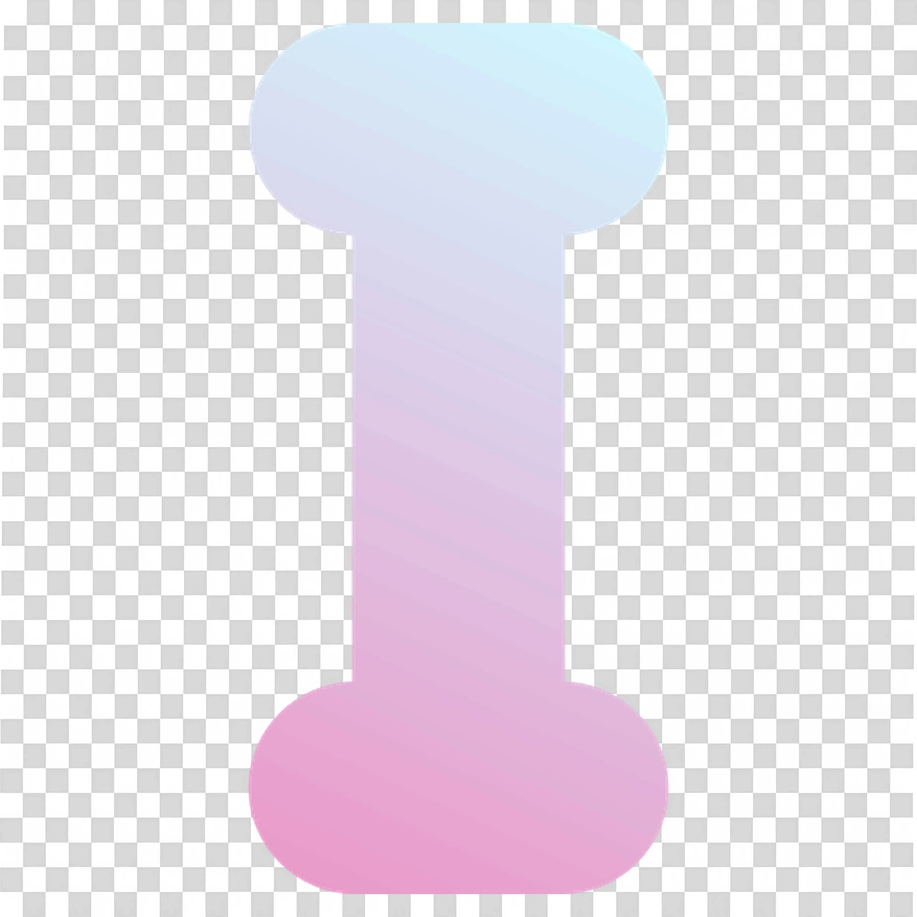 Pastel Gradient Letter I Alphabet Icon Free PNG Download