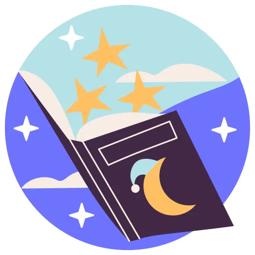 Planet and Moon Characters Learning and Orbiting Together