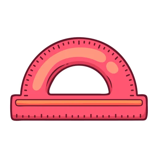 Protractor aids geometry and math studies free PNG