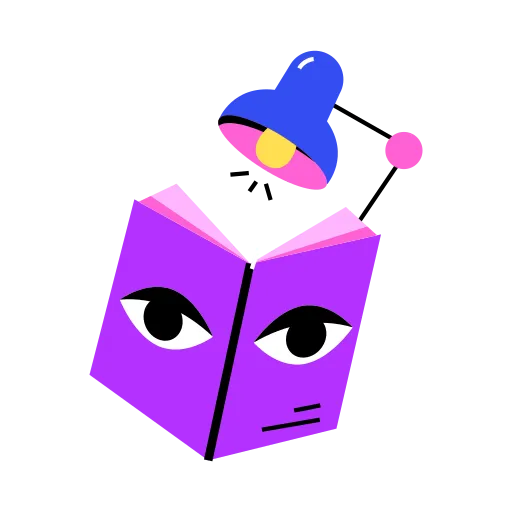 Purple Book with Eyes for Creative Story Time download PNG